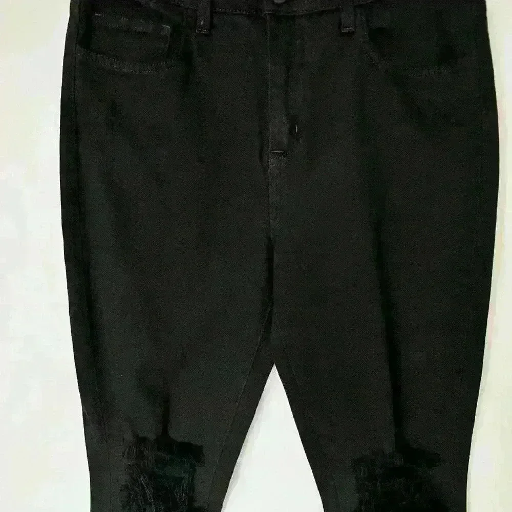 L’AGENCE Distressed High-Rise Ankle-Crop Skinny Jeans